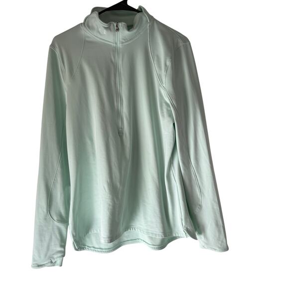 Under Armour‎ XL Mint Green Quarter Zip Pullover Long Sleeve Athletic Top - Picture 1 of 9